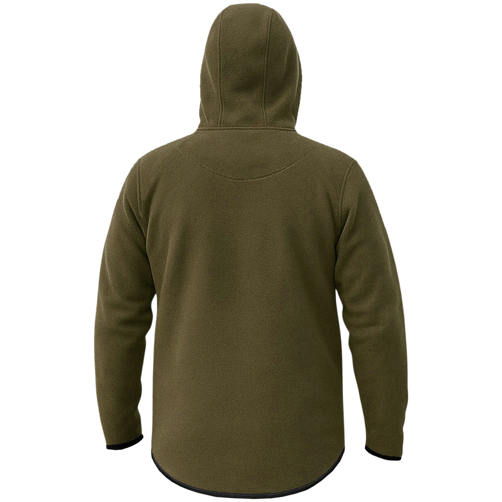 Mens Alpine Fleece 1/4 Zip Curved Hoodie