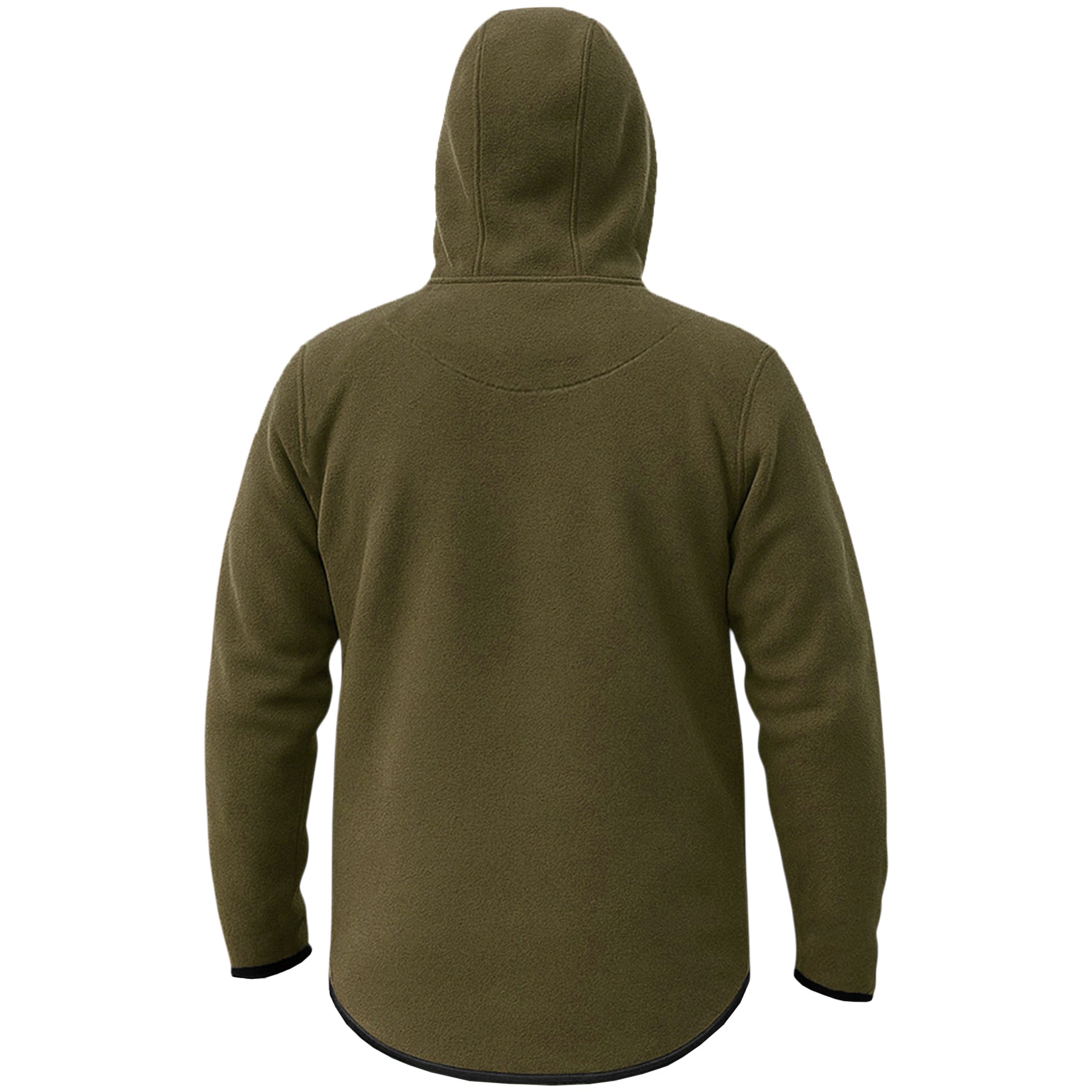 Mens Alpine Fleece 1/4 Zip Curved Hoodie