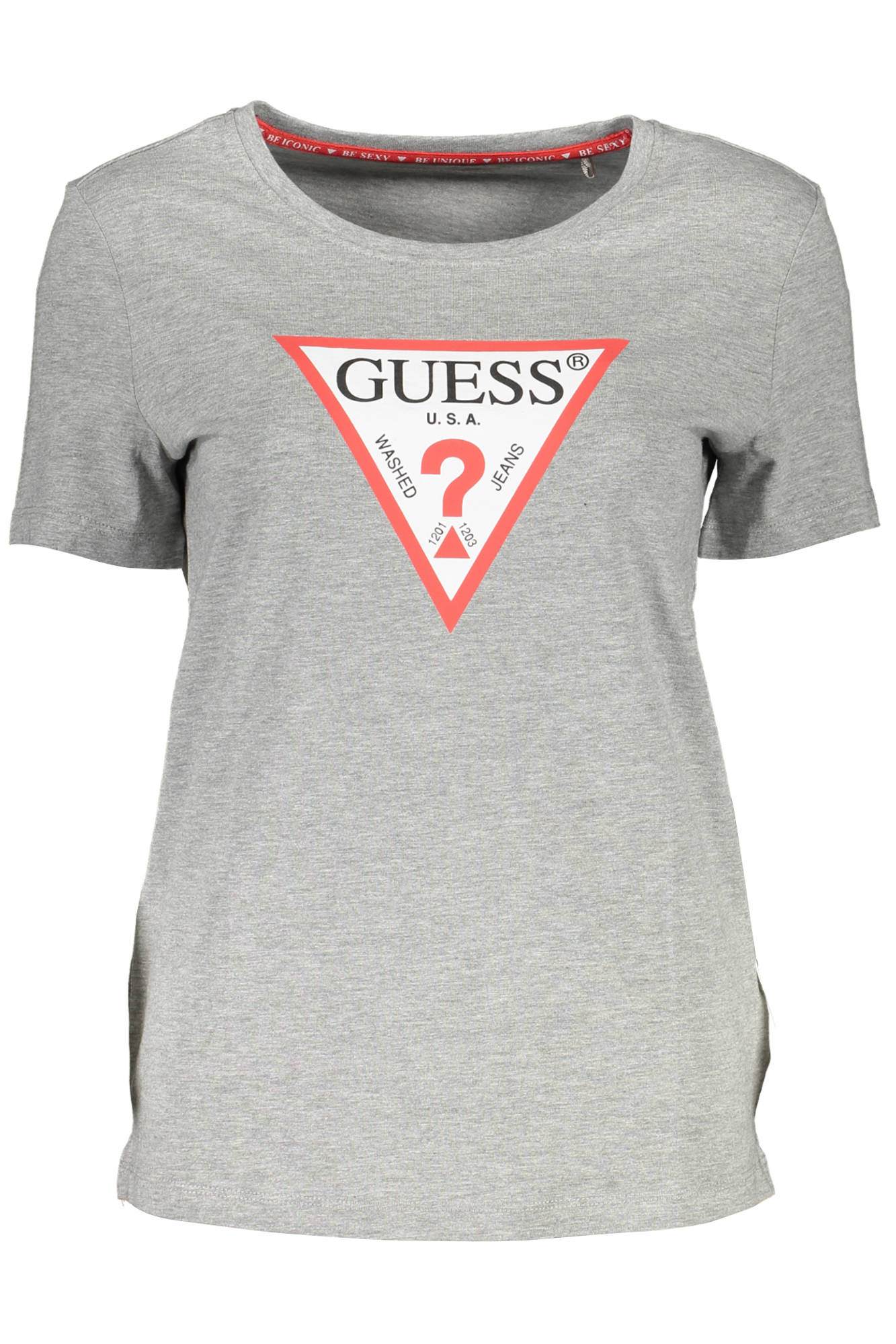 WOMENS GUESS JEANS SHORT SLEEVE T-SHIRT - GREY