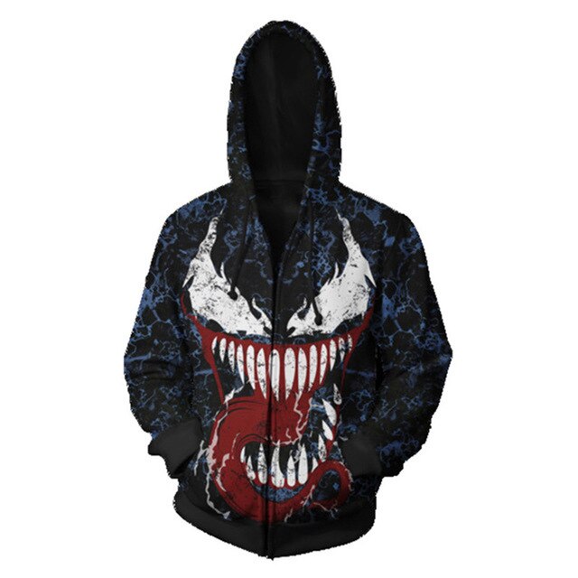Marvel Mens Hoodies Zipper Sweatshirt 3D Hoodie