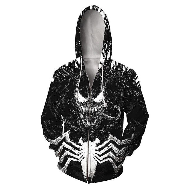 Marvel Mens Hoodies Zipper Sweatshirt 3D Hoodie