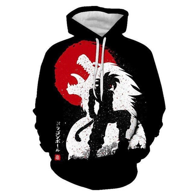 Mens Dragon Ball Hoodie 3D Sweatshirts Super Saiyan Goku