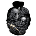 Men 3d Hoodies Skulls Champagne