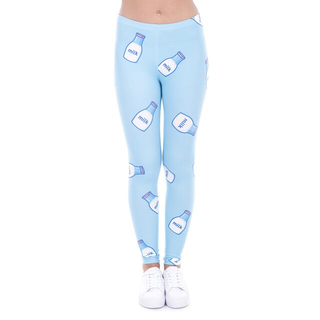 Women Legging Milk Printed Leggins