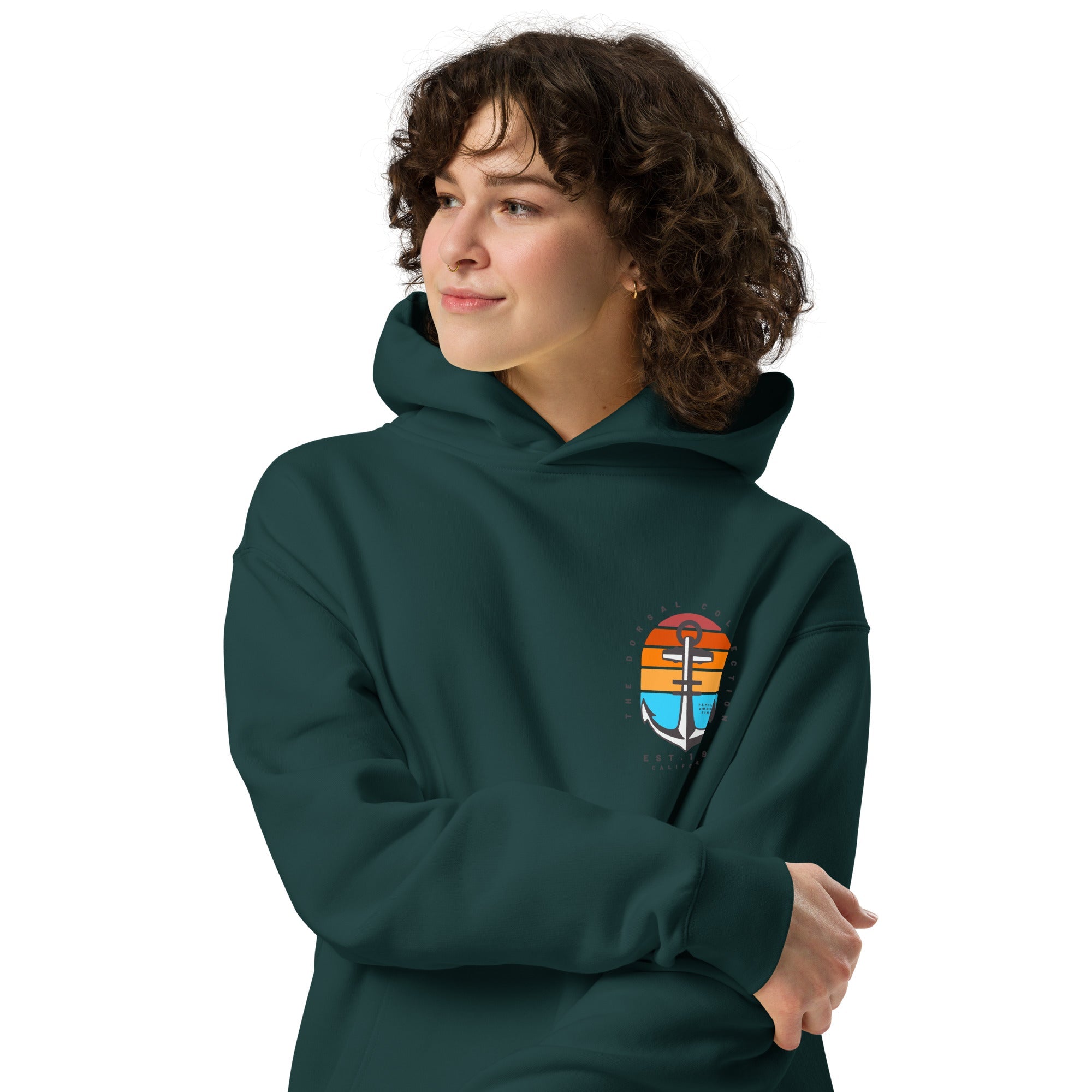 Womens DORSAL Anchors Away No Fade Pullover Hoodie